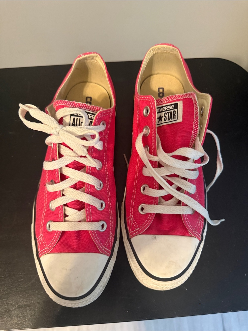 Converse  Hot Pink Low Top Sneakers